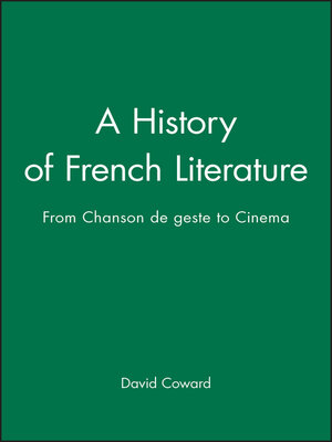 cover image of A History of French Literature